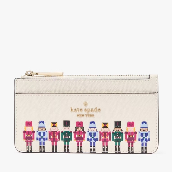 kate spade Handbags - Kate Spade Oh What Fun Nutcracker Large Slim Cardholder, Meringue Multi